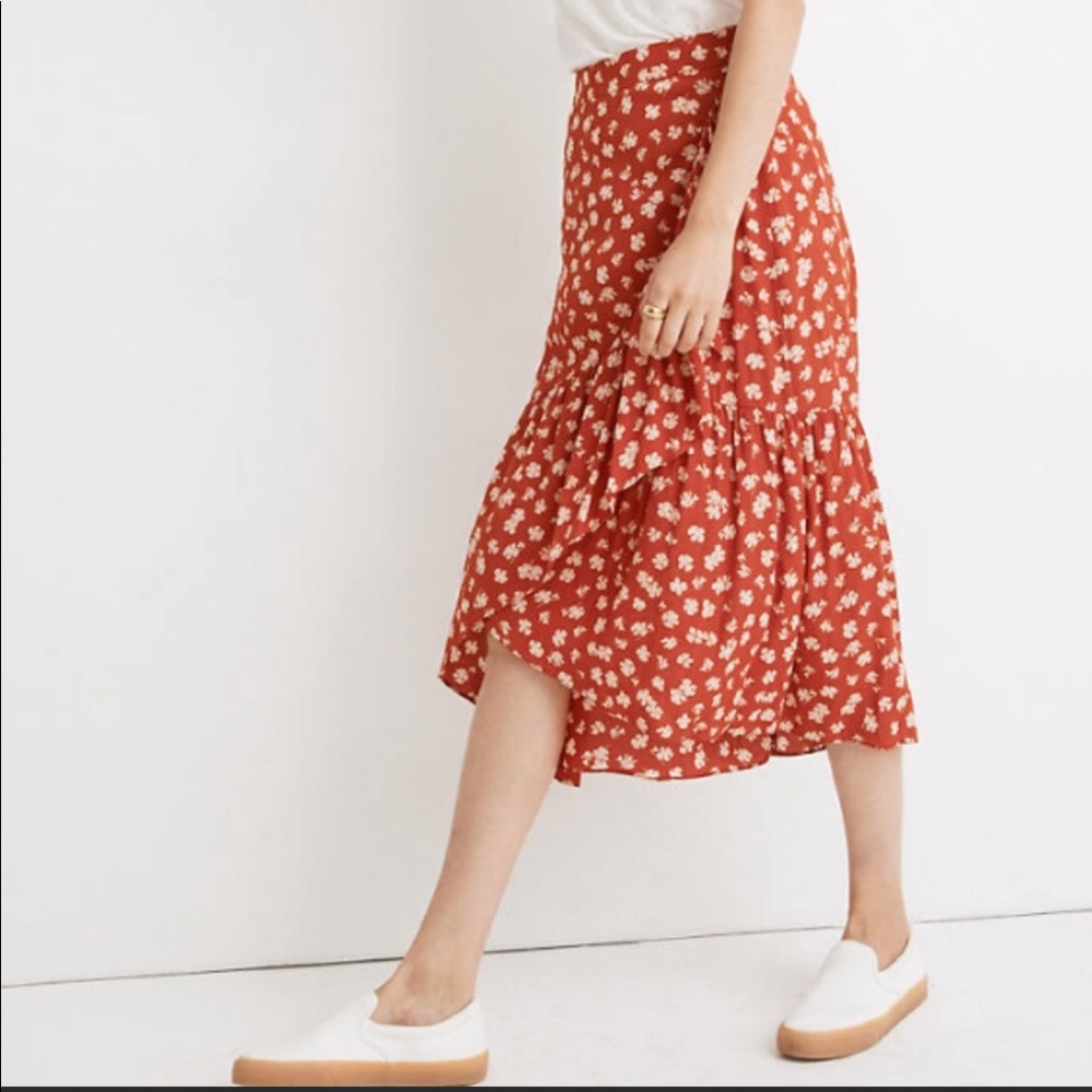 Madewell floral skirt